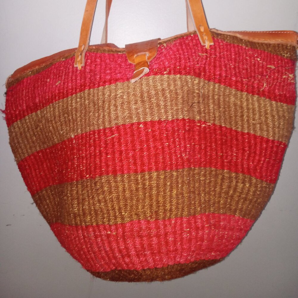 Xlarge Tote/Shoulder Bag Kiondo Kikuyu Kenya Bag